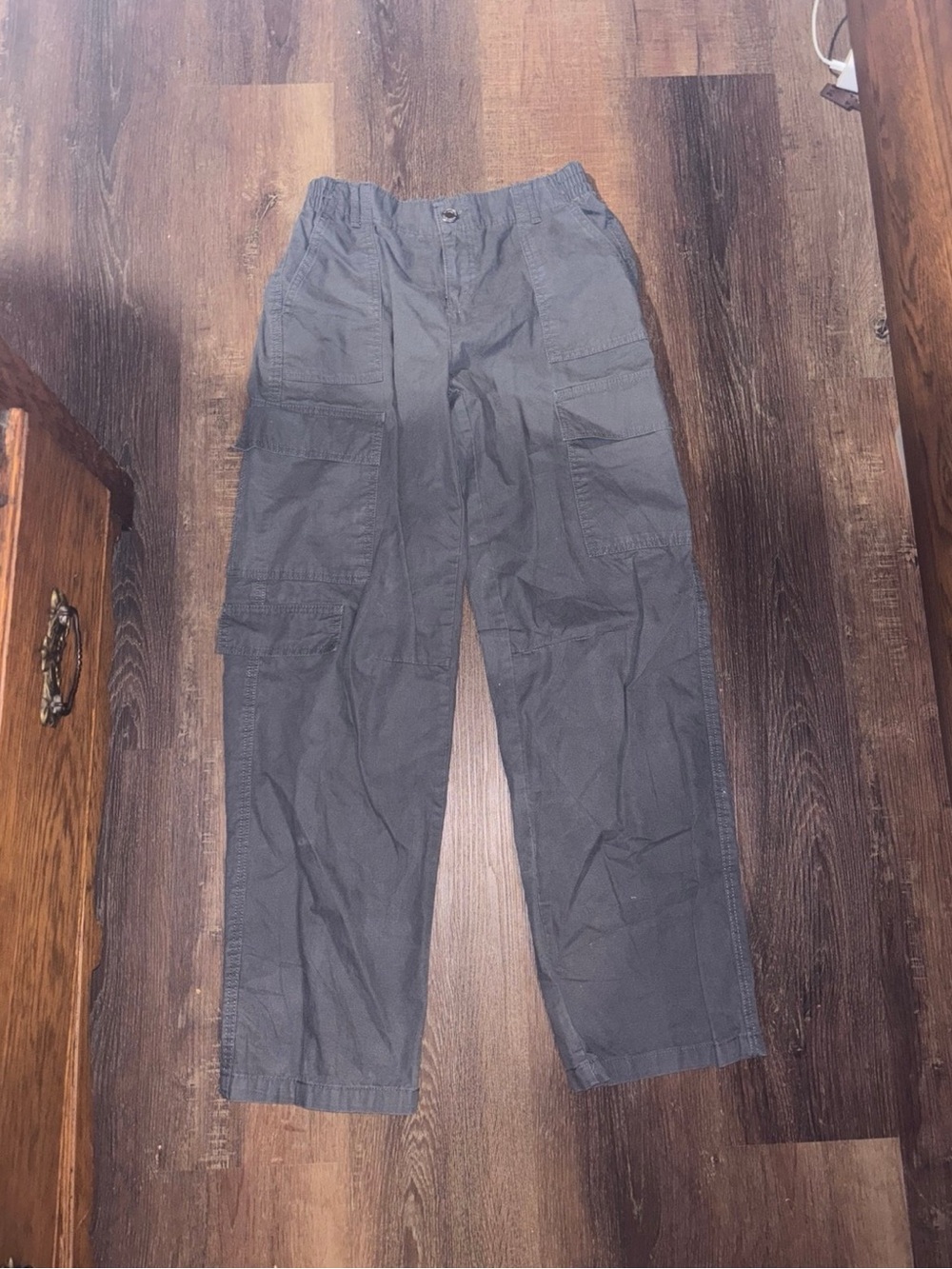 No Boundaries Wide Leg Grey Cargo Pants XS
